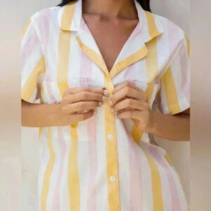 Piyama Lolly stripe button down shirt
